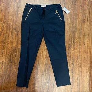 BRAND NEW Navy Blue/Gold Accent Michael Kors Ankle Pant